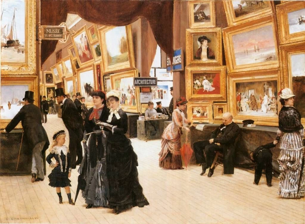 Un angolo del salone nel 1880